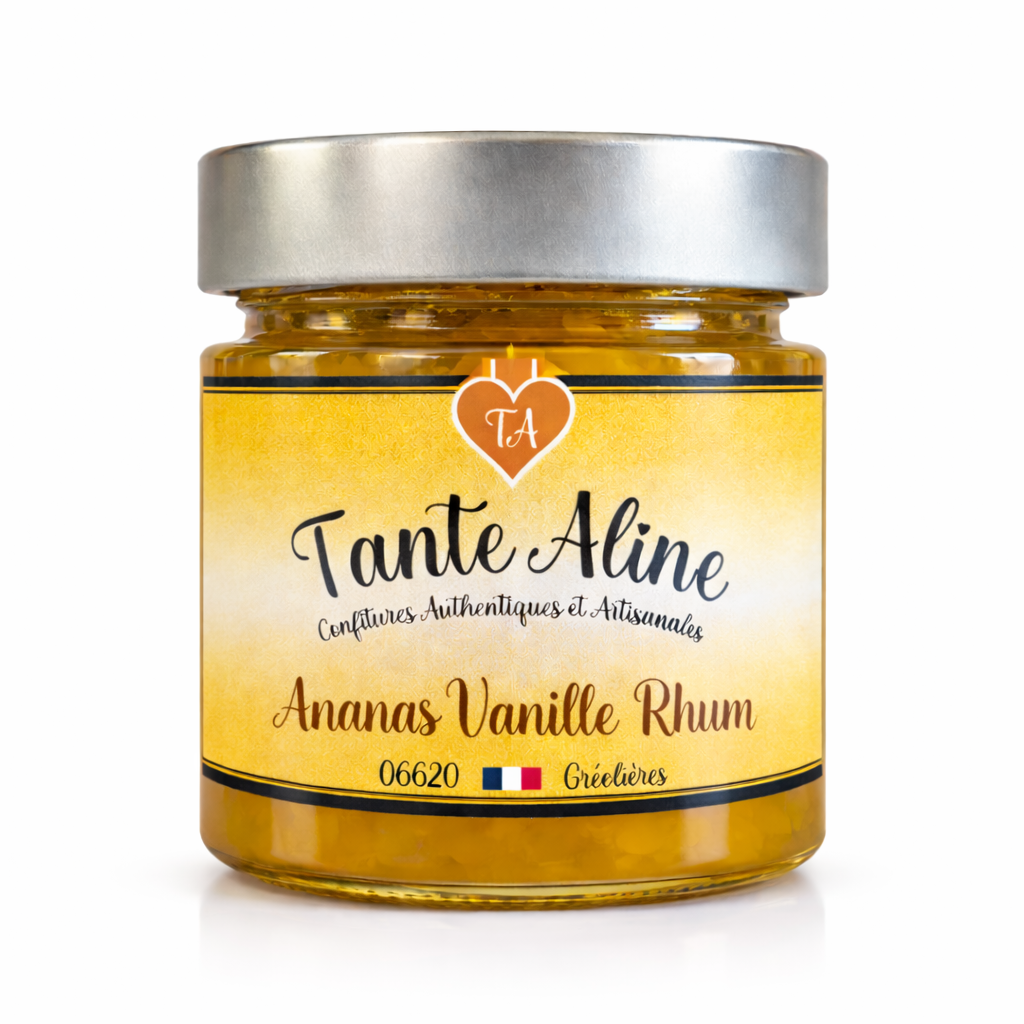 Confiture d'Ananas Vanille Rhum